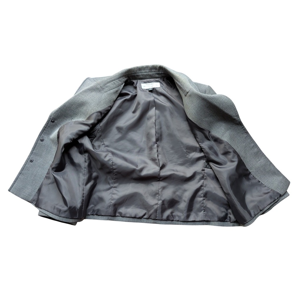 Tahari Grey Wool‎ Blend 3 Button Blazer Jacket Womens Petite 14P Career Academia - Picture 9 of 9